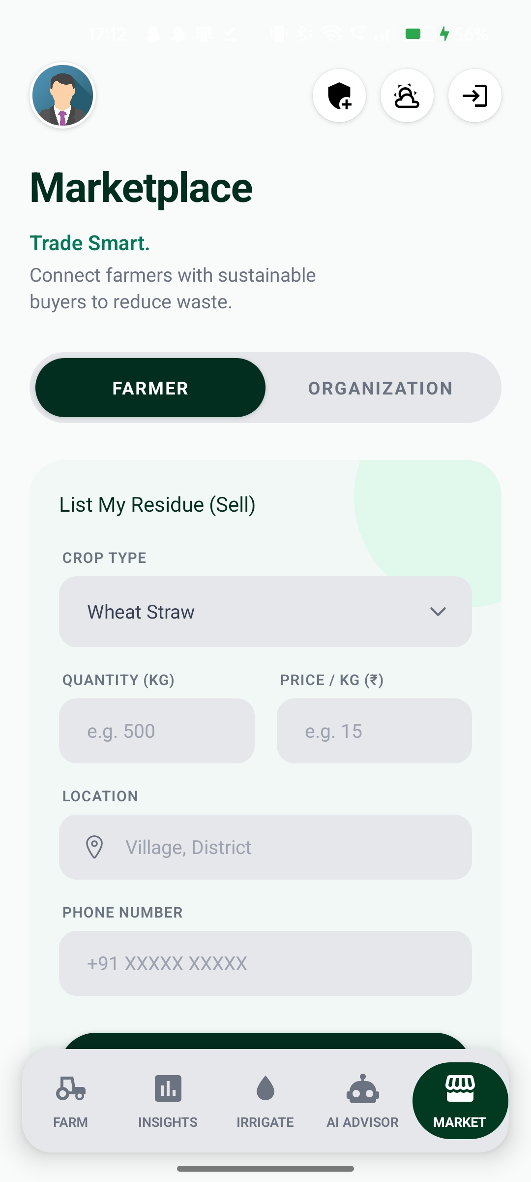 FarmSense Marketplace